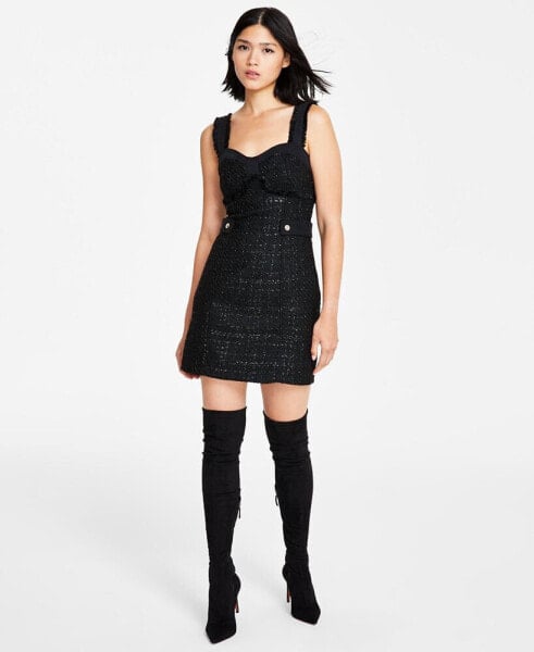 Women's Clarissa Sleeveless Boucle Tweed Dress