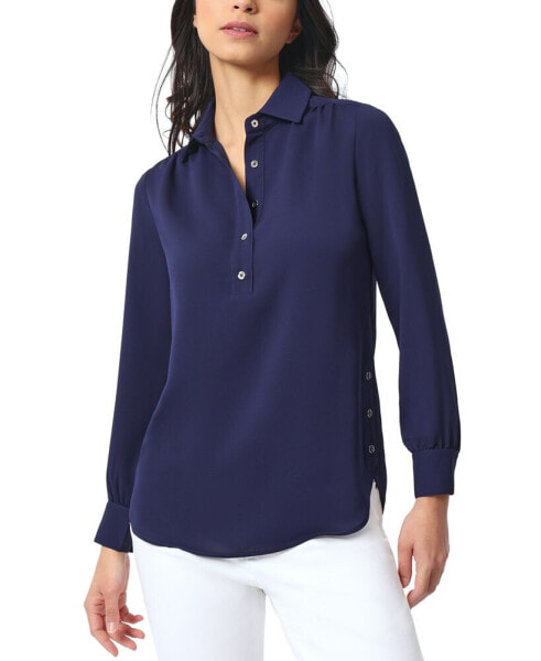 Women's Jasper Buttoned Tulip-Hem Top