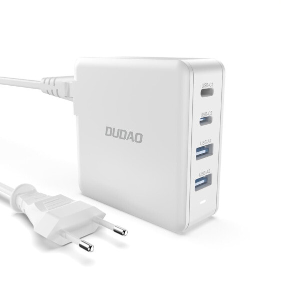 Зарядное устройство для смартфонов DUDAO GaN 2x USB-C 2x USB 100W белое