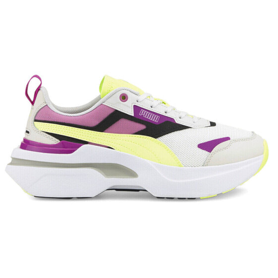 Puma Kosmo Rider Pop Lace Up Womens White Sneakers Casual Shoes 384893-02
