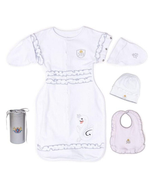 Baby Royal Baby Snap and Dream Swaddle Transition Hip-Healthy Design With Hat And Bib in Gift Box