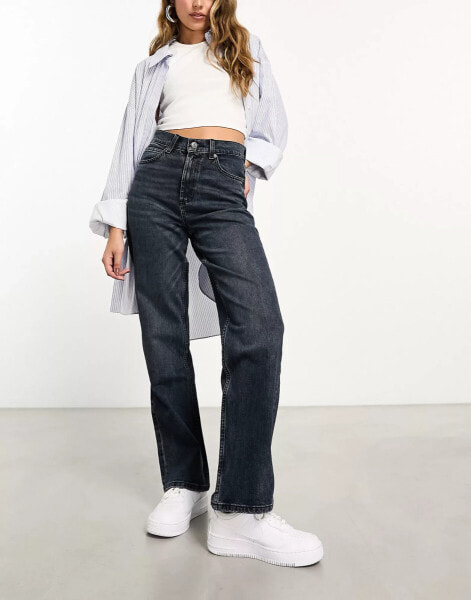 ASOS DESIGN easy straight jean in blue black