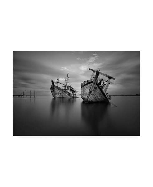 Abi Danial Shipwreck Boats Canvas Art - 15" x 20"