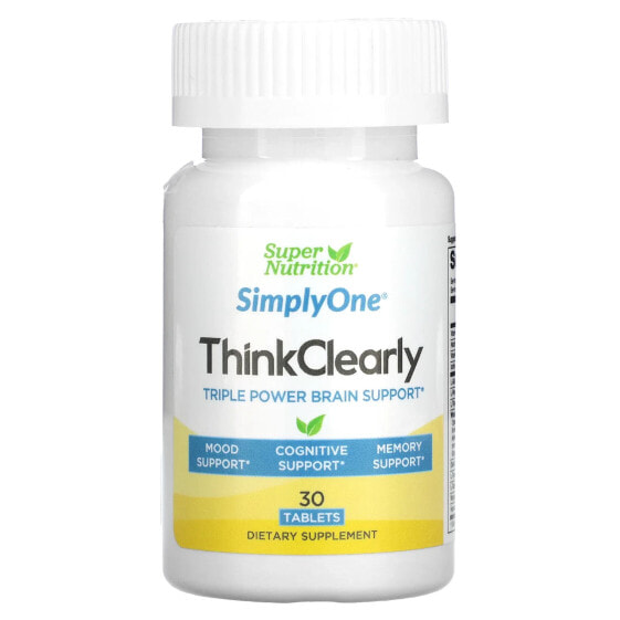 Витамины для нервной системы Super Nutrition SimplyOne, Think Clearly, 30 таблеток