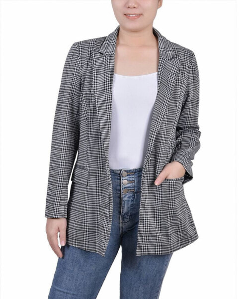 Petite Long Sleeve Ponte Jacket