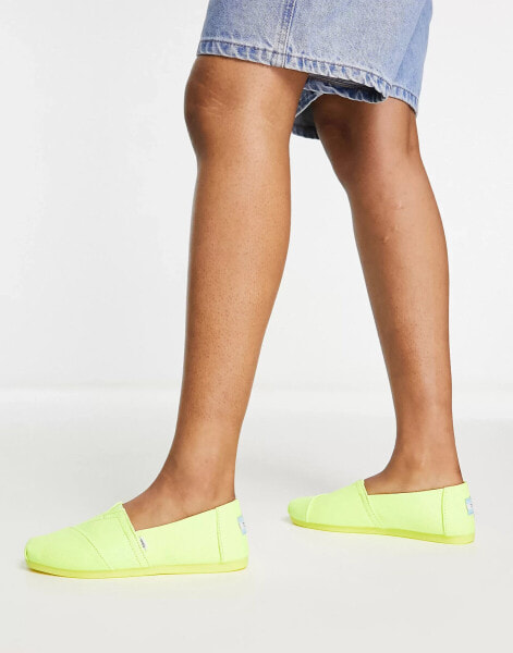 Toms Alpargata espadrilles in lemon yellow