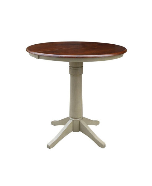 36" Round Top Pedestal Table with 12" Leaf