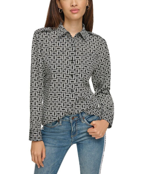 Women's Monogram Printed Utility Shirt