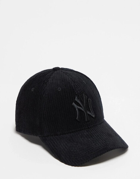 New Era NY Yankees cord 9forty cap in black