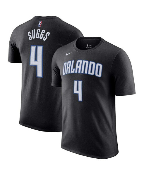 Men's Jalen Suggs Black Orlando Magic Icon 2022/23 Name and Number T-shirt