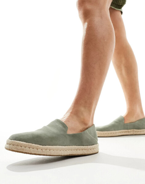 Toms Santiago espadrilles in green grey