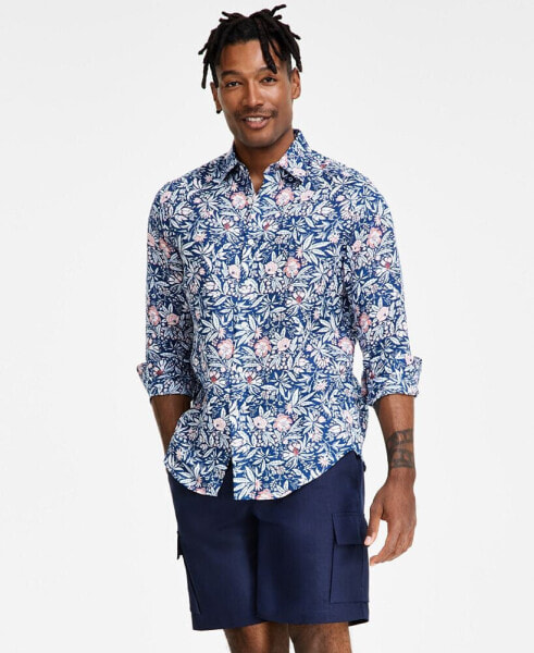Рубашка мужская Club Room Terra Regular-Fit с принтом цветов