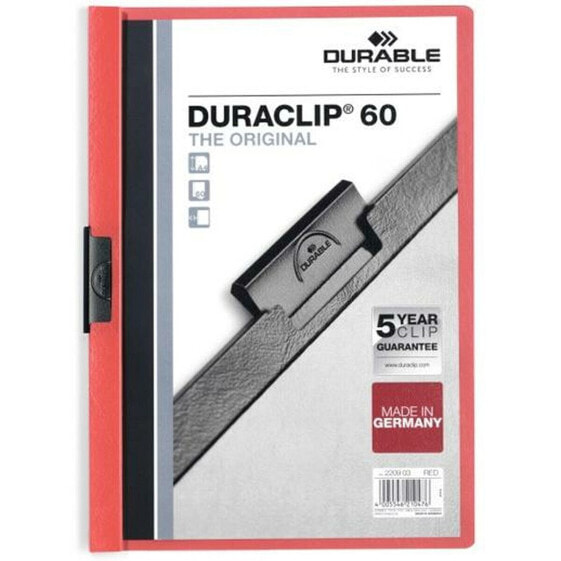Папка-портфолио Прочная Duraclip 60 Красный Прозрачный A4 от DURABLE