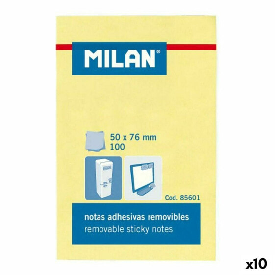 Стикеры для записей Milan Жёлтый 56 x 76 mm (10 штук)