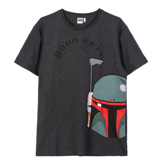 Men’s Short Sleeve T-Shirt Boba Fett Grey Dark grey Adults