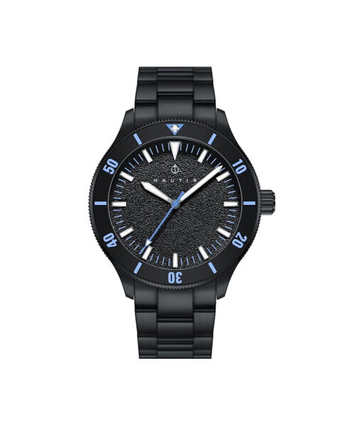Men Deacon Stainless Steel Watch - Black/Blue, 43mm
