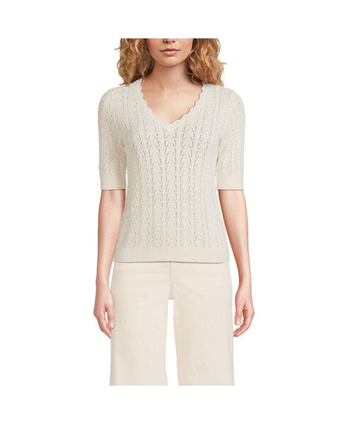 Women's Heirloom Pointelle Sweater