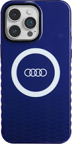 Audi Audi IML Big Logo MagSafe Case iPhone 14 Pro Max 6.7" niebieski/navy blue hardcase AU-IMLMIP14PM-Q5/D2-BE