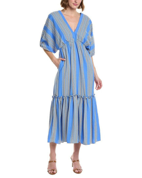 Taylor Printed Midi Dress Women's Blue 2