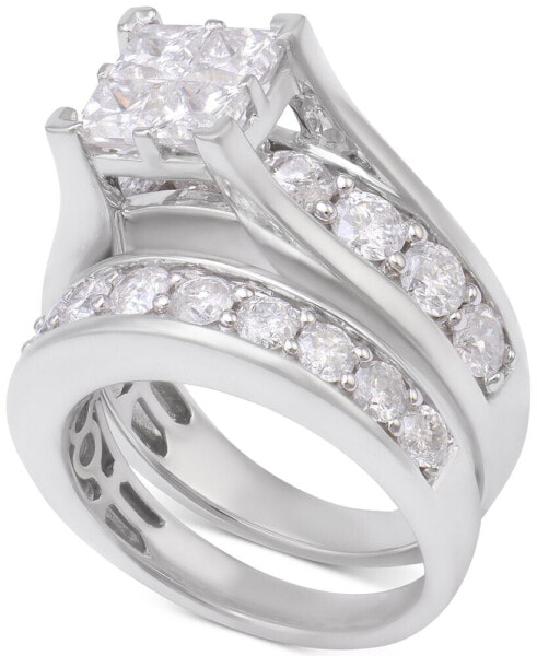 Diamond Channel-Set Bridal Set (4 ct. t.w.) in 14k White Gold