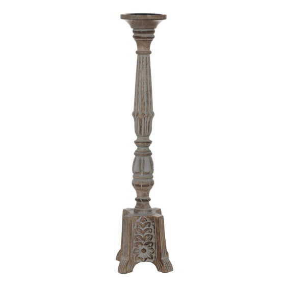 Candle Holder White Natural Iron Mango wood 19 x 19 x 68,5 cm