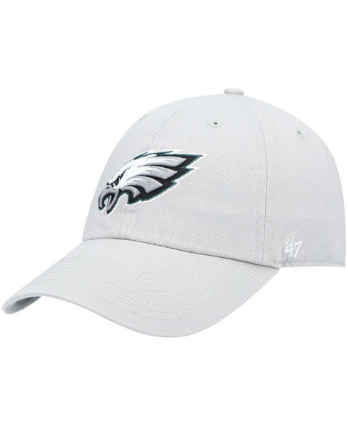 Men's Gray Philadelphia Eagles Clean Up Adjustable Hat