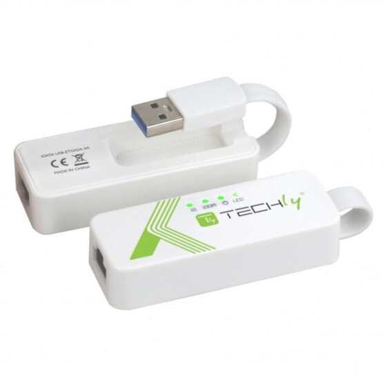Techly IDATA USB-ETGIGA3T2 - 0.1 m - RJ-45 - USB 2.0 Type-A