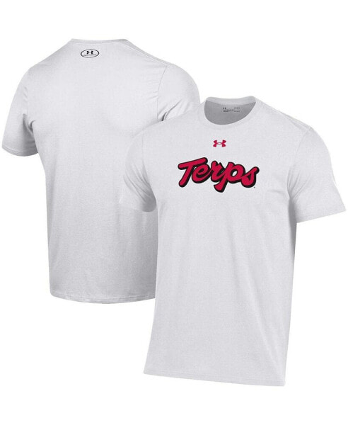Men's White Maryland Terrapins Script T-shirt