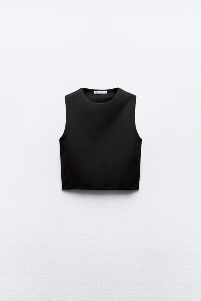 Sleeveless crop top