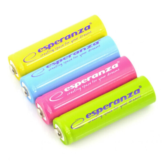 Esperanza EZA108 R6 AA Ni-MH 2000mAh batteries colored - 4pcs.