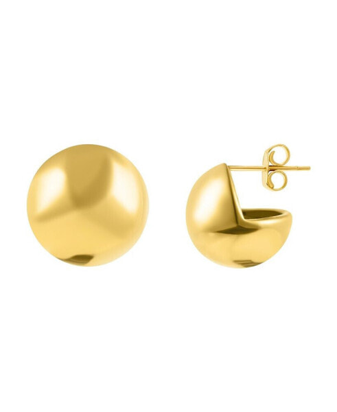 Gold Tarnish Resistant Oversized Ball Stud Earrings