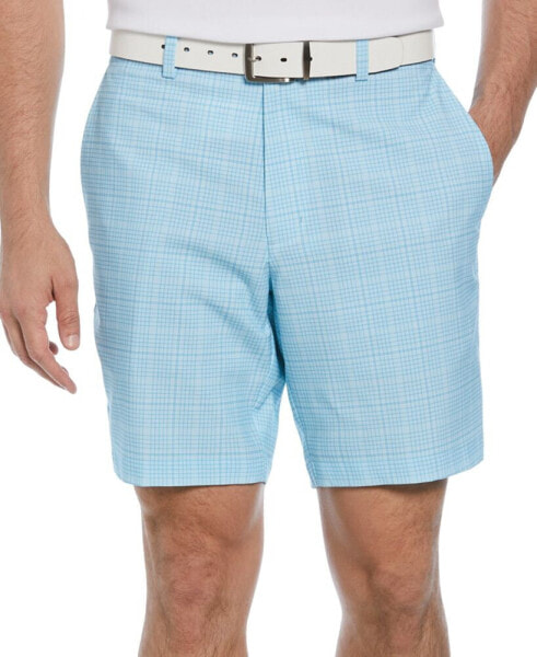 Men's Check Print Performance 8" Golf Shorts