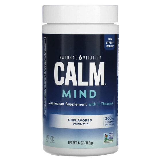 CALM Mind, Magnesium Supplement with L-Theanine Drink Mix, Unflavored, 6 oz (168 g)