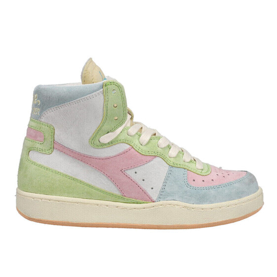 Diadora Mi Basket Arcobaleno Italia High Top Mens Multi, White Sneakers Casual