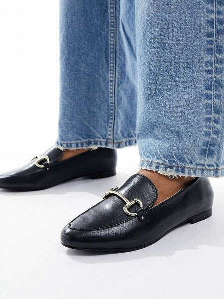 & Other Stories loafers with buckle detail in black