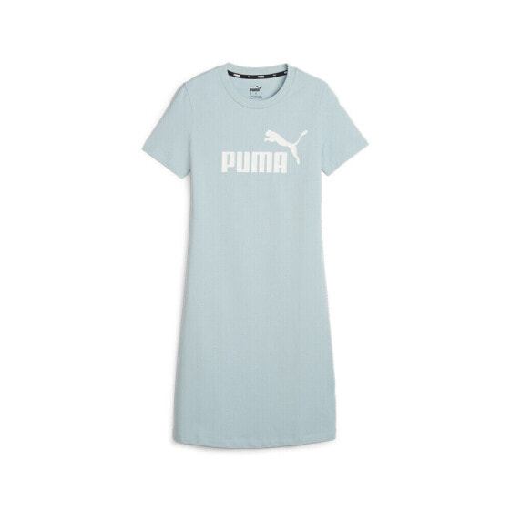 Puma Essential Slim Crew Neck Dress Shirt Womens Blue Casual 84834922
