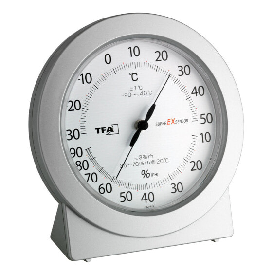 TFA 45.2020 - Electronic environment thermometer - Indoor - Analog - Silver - White - Plastic - Wall