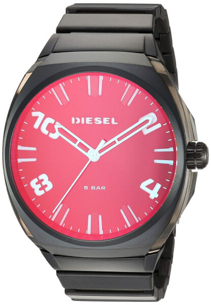 Diesel Men's Stigg Three-Hand Black Stainless Steel Watch DZ1886