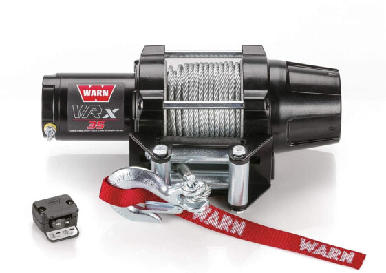 Warn 101035 VRX 35 Powersports Winch with Handlebar Switch and Steel Cable Wire Rope: 7/32" Diameter x 50m Length, 1.75 Ton (1.6kg) Capacity