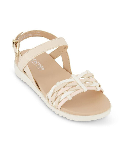 Little and Big Girls Lotus Oaklee Open Toe Ankle Strap Sandals