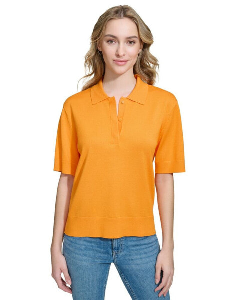 Women's Collared Short-Sleeve Top