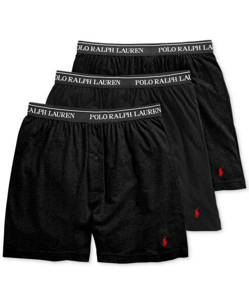 Men's 3-Pack. Cotton Classic Knit Boxers