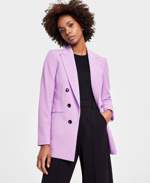 Women's Faux Double-Breasted Boyfriend Jacket, Created for Macy's