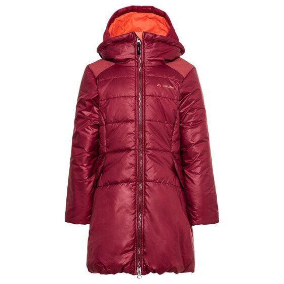 Куртка для девочек VAUDE Greenfinch II - термокуртка, утепленная, экологичная, водоотталкивающая, синяя, размер S.