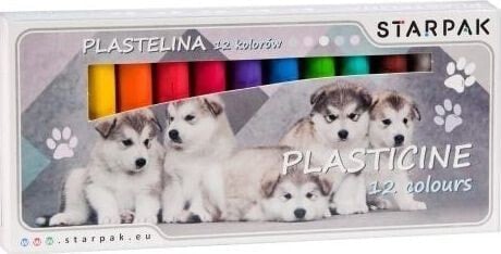 Starpak Plastelina 12 kolorów Cuties psy