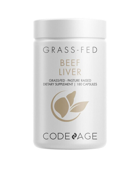 Grass-Fed Beef Liver Pasture-Raised, Non-Defatted Supplement, Freeze-Dried - 180ct