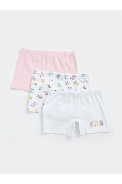 LCW Kids Baskılı Kız Çocuk Boxer 3'lü