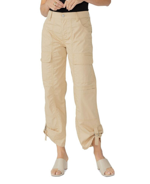 Women's Cali Solid Roll-Tab-Cuffs Cargo Pants