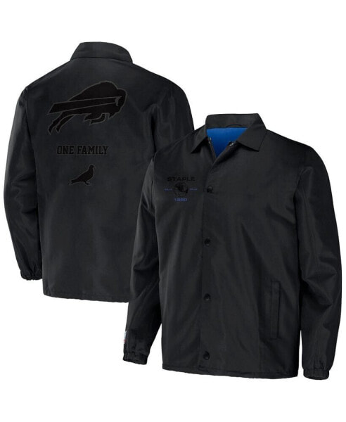 Men's NFL X Staple Black Buffalo Bills Embroidered Nylon Jacket