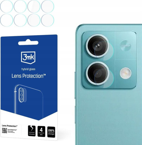 3MK Szkło hybrydowe na obiektyw aparatu 3MK Lens Protect Xiaomi Redmi Note 13 5G [4 PACK]